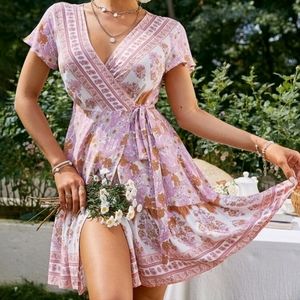 Women's boho floral dress